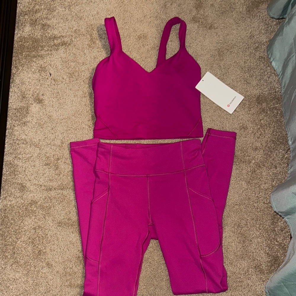 Lululemon Athletica Fuchsia Activewear SET